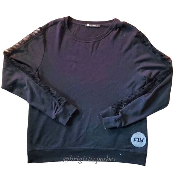 FLYWHEEL Black Meshed Sleeve Sweater - Picture 6 of 12